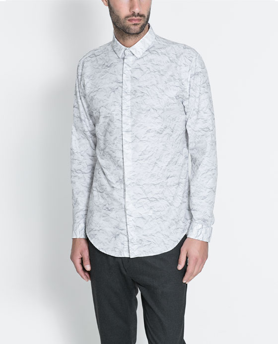 Zara desenli erkek gömlek